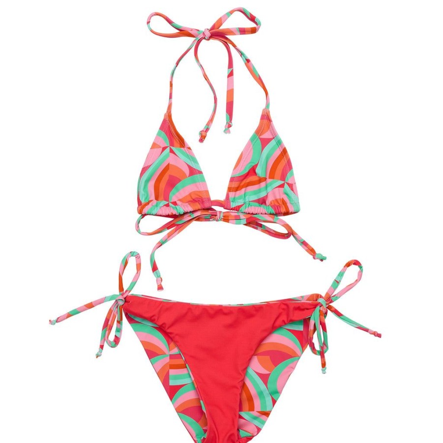 Girls Snapper Rock Bikinis | Geo Melon Sustainable Triangle Bikini