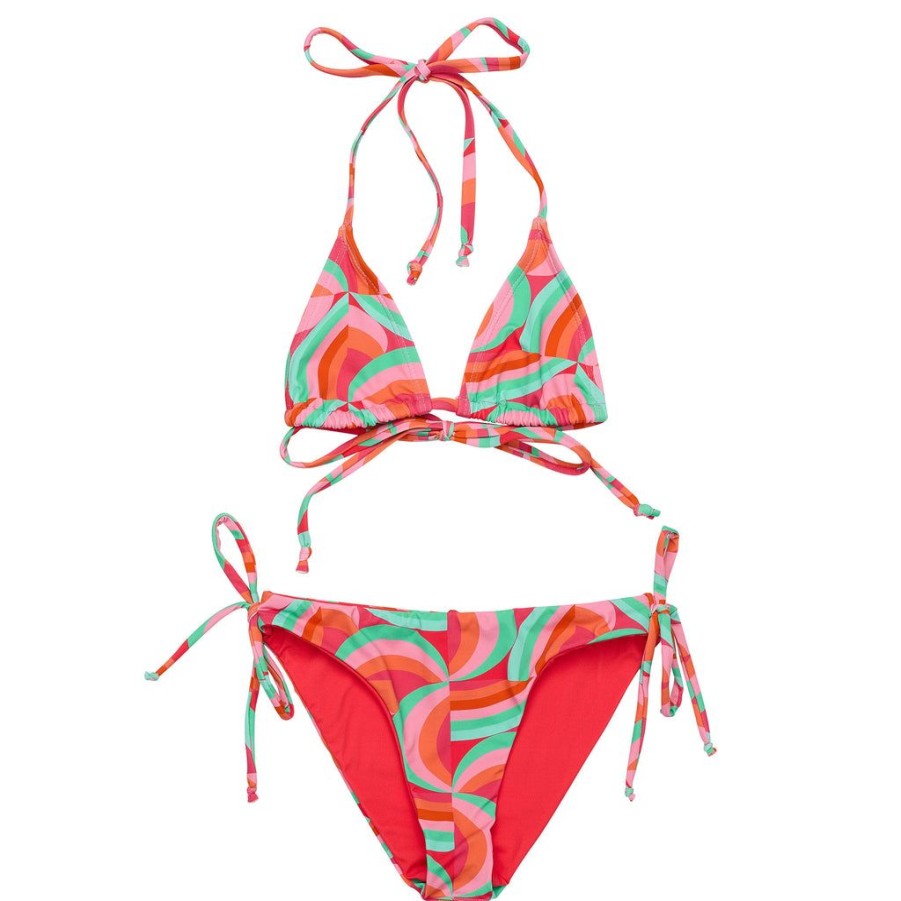 Girls Snapper Rock Bikinis | Geo Melon Sustainable Triangle Bikini