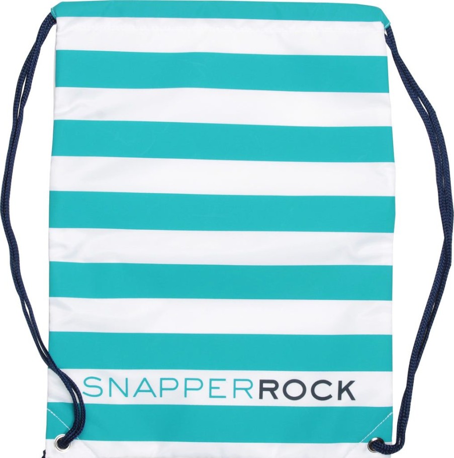 Boys Snapper Rock Swim Bags | Swim Bag Aqua/White Stripe