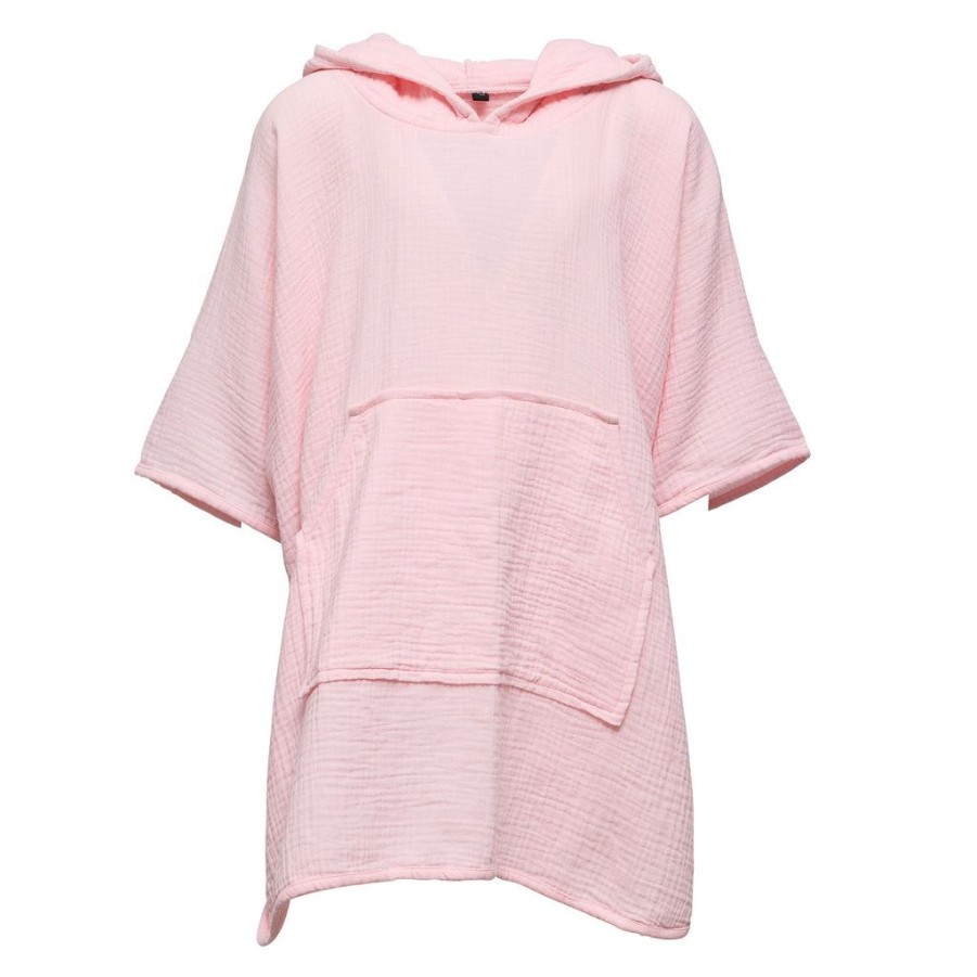 Girls Snapper Rock Cover Ups, Dresses & Beachwear | Sunset Pink Beach Poncho