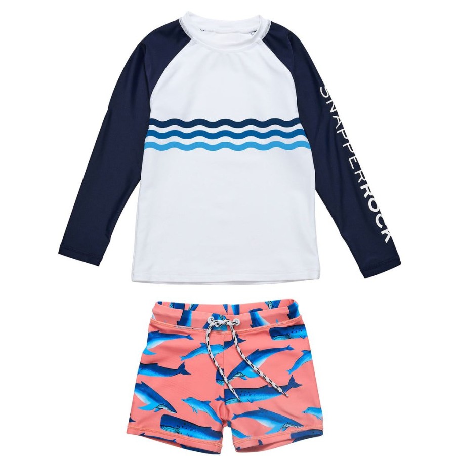 Baby Snapper Rock Rash Top Swim Set | Whale Tail Ls Baby Set