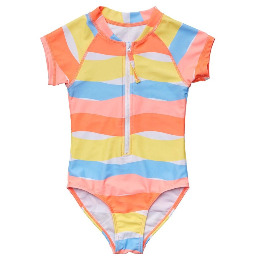 Girls Snapper Rock One Pieces | Good Vibes Ss Surf Suit