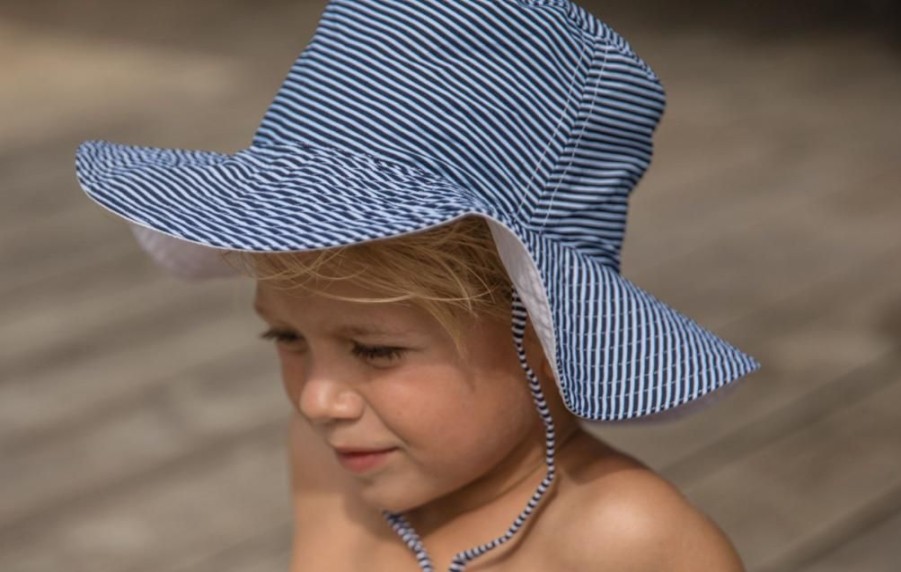 Baby Snapper Rock Hats | Navy & White Stripe Bucket Hat