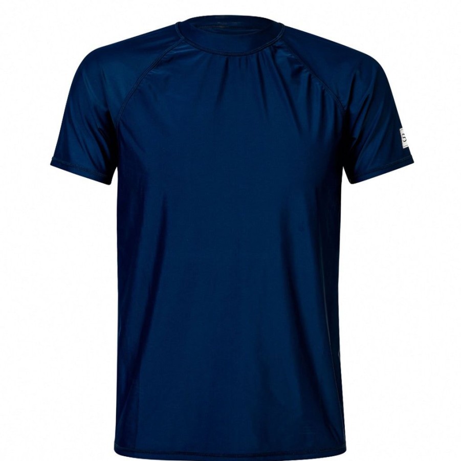 Mens Snapper Rock | Men'S Sustainable Navy Short Sleeve Rash Top