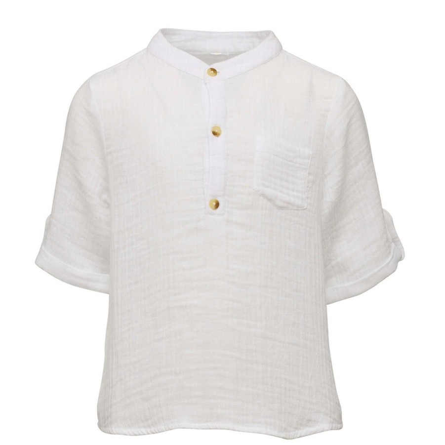 Boys Snapper Rock Shirts | Frankie White Resort Shirt