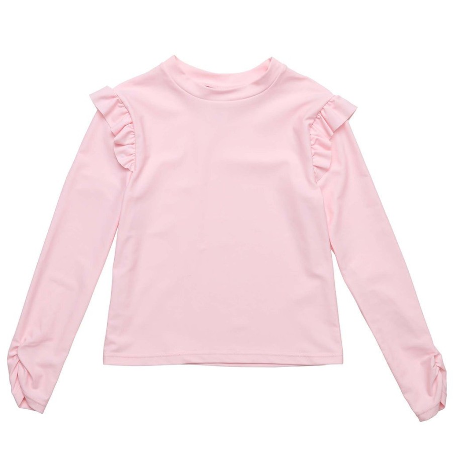 Girls Snapper Rock Rash Tops | Ballet Pink Ls Rash Top