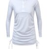 Womens Snapper Rock | Ladies White Ruched Ls Swim Dress