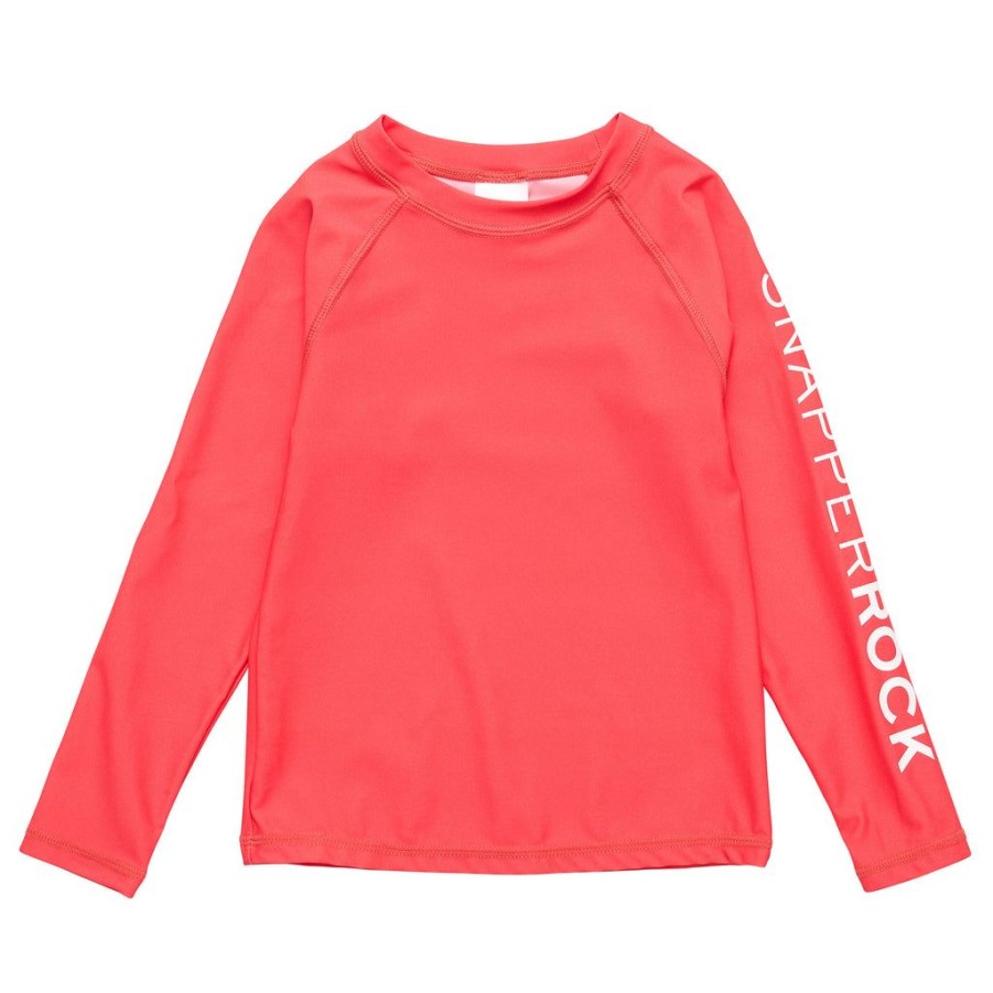 Girls Snapper Rock Rash Tops | Watermelon Sustainable Ls Rash Top