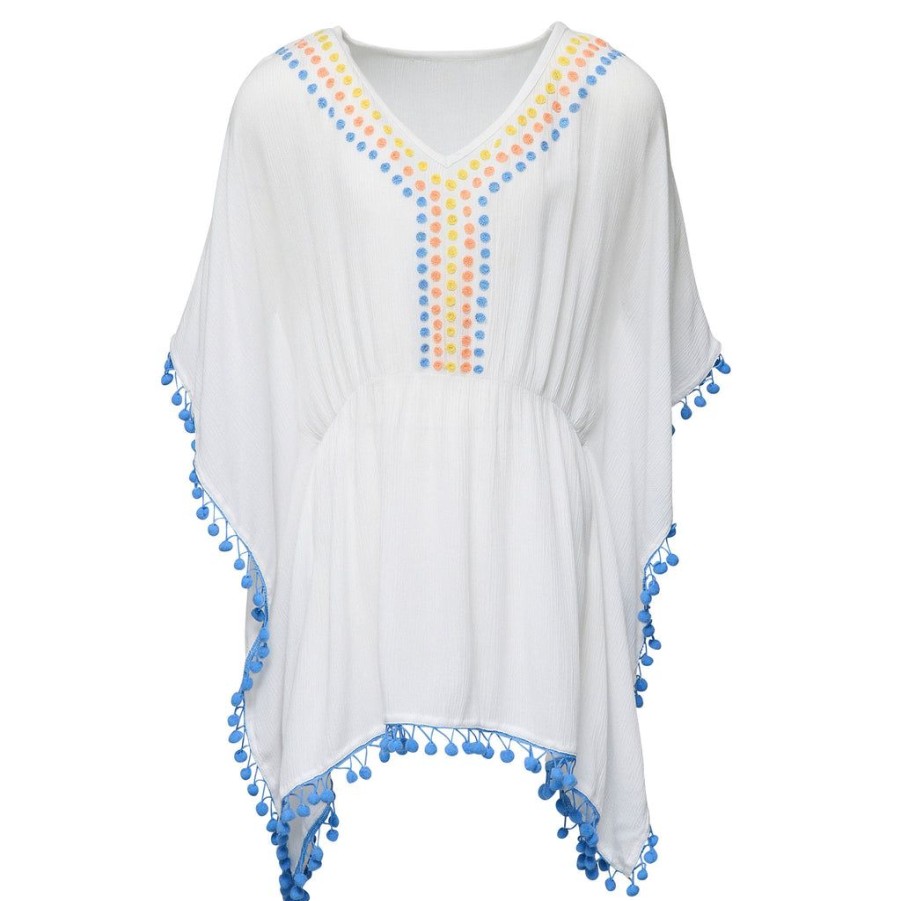 Girls Snapper Rock Cover Ups, Dresses & Beachwear | White Rainbow Spot Cover Up