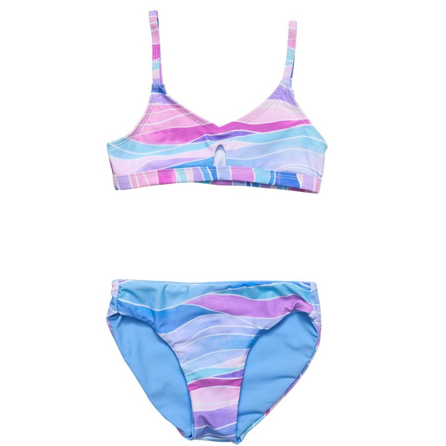 Girls Snapper Rock Bikinis | Water Hues Keyhole Bikini