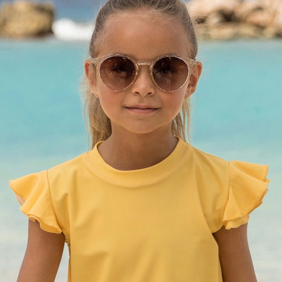 Girls Snapper Rock Sunglasses | Tween Crystal Gold Sunglasses