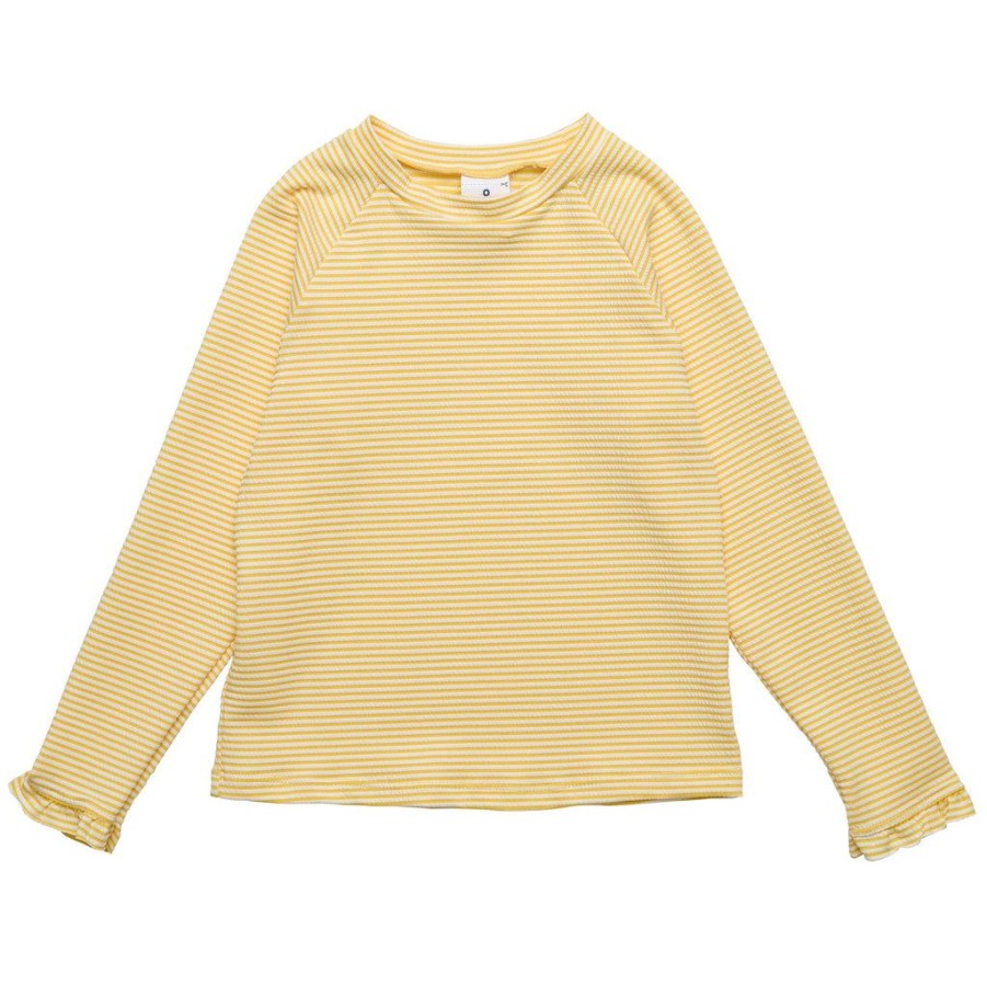 Girls Snapper Rock Rash Tops | Marigold Stripe Ls Rash Top