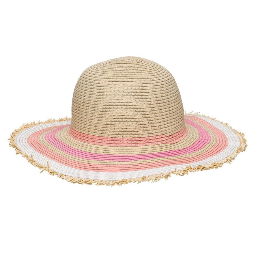 Girls Snapper Rock Hats | Peachy Striped Sunhat