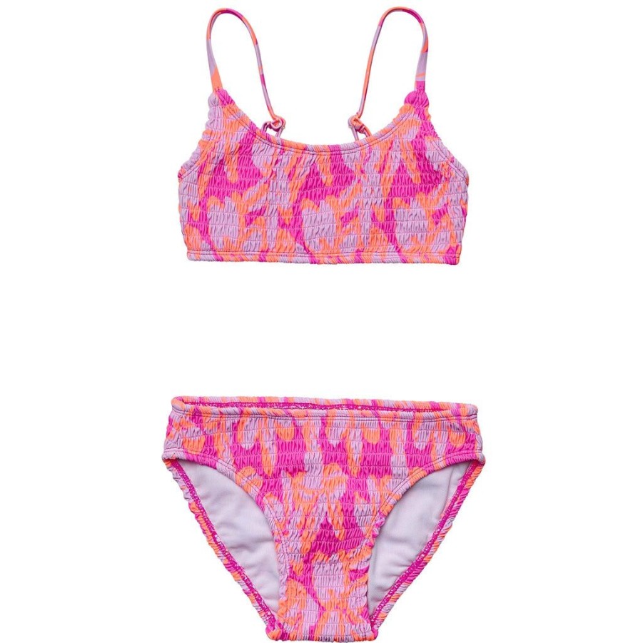 Girls Snapper Rock Bikinis | Hibiscus Hype Shirred Bikini