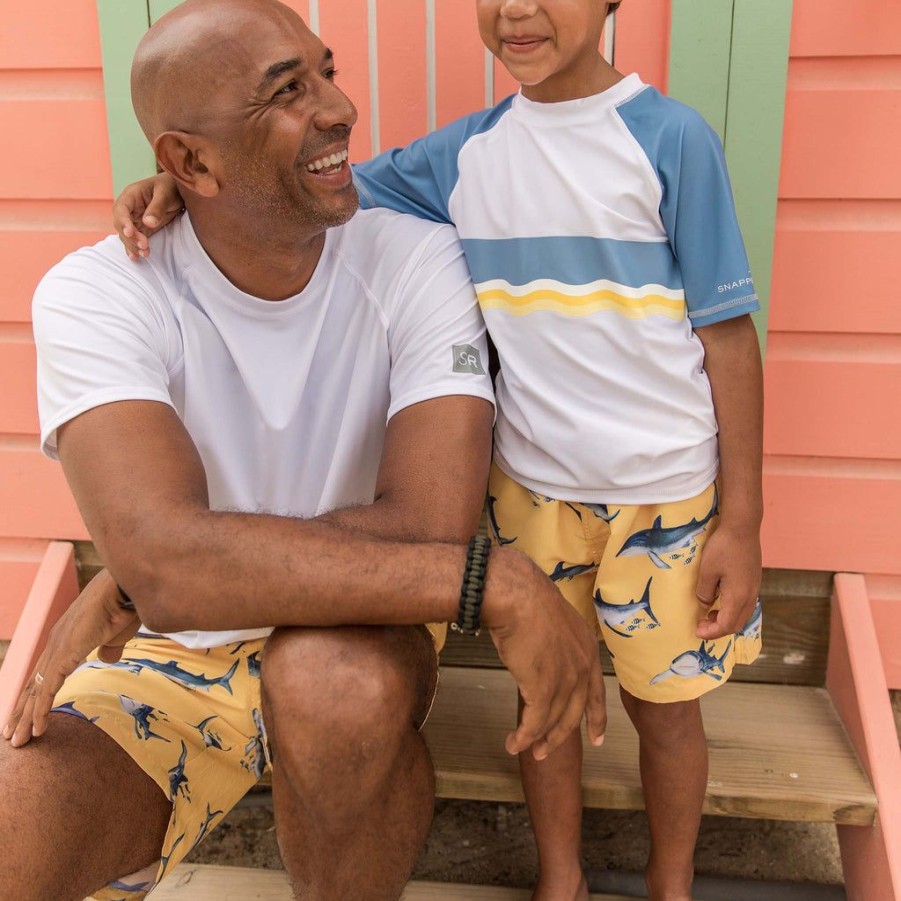 Mens Snapper Rock | Men'S Sustainable White Short Sleeve Rash Top