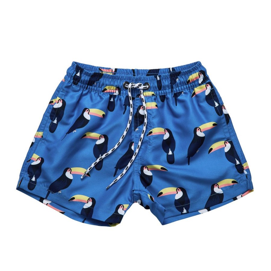 Boys Snapper Rock Moki Sea Everyday Essentials | Moki Sea Blue Toucan Swim Trunk