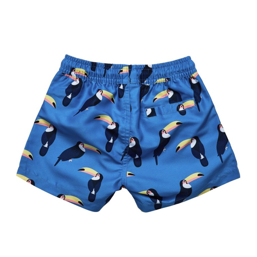 Boys Snapper Rock Moki Sea Everyday Essentials | Moki Sea Blue Toucan Swim Trunk