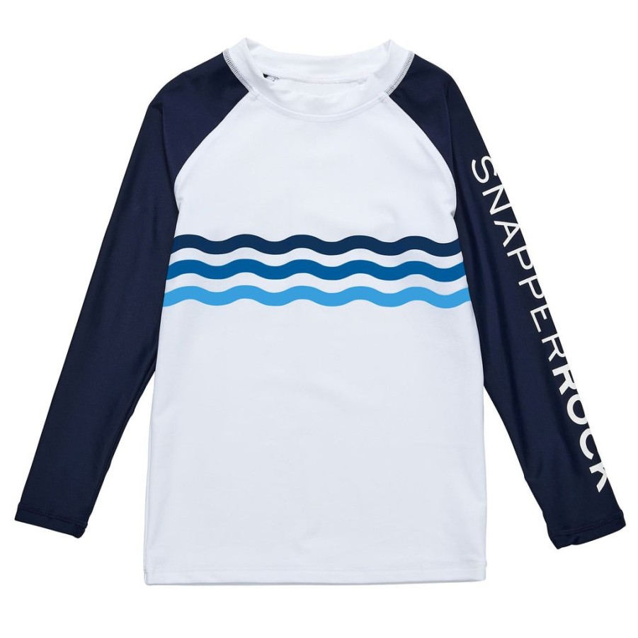 Boys Snapper Rock Rash Tops | Wave Stripe Ls Rash Top