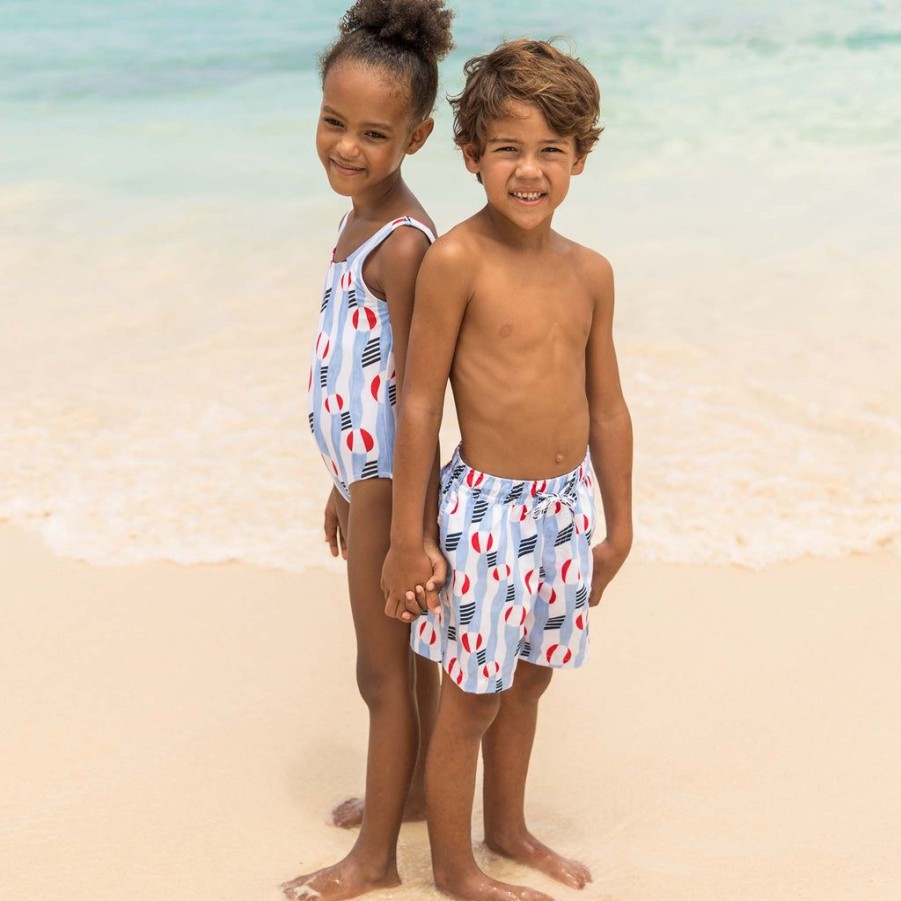 Girls Snapper Rock One Pieces | Beach Bounce Sustainable Scoop Swimsuit