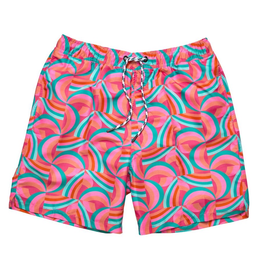 Mens Snapper Rock | Mens Geo Melon Sustainable Swim Short