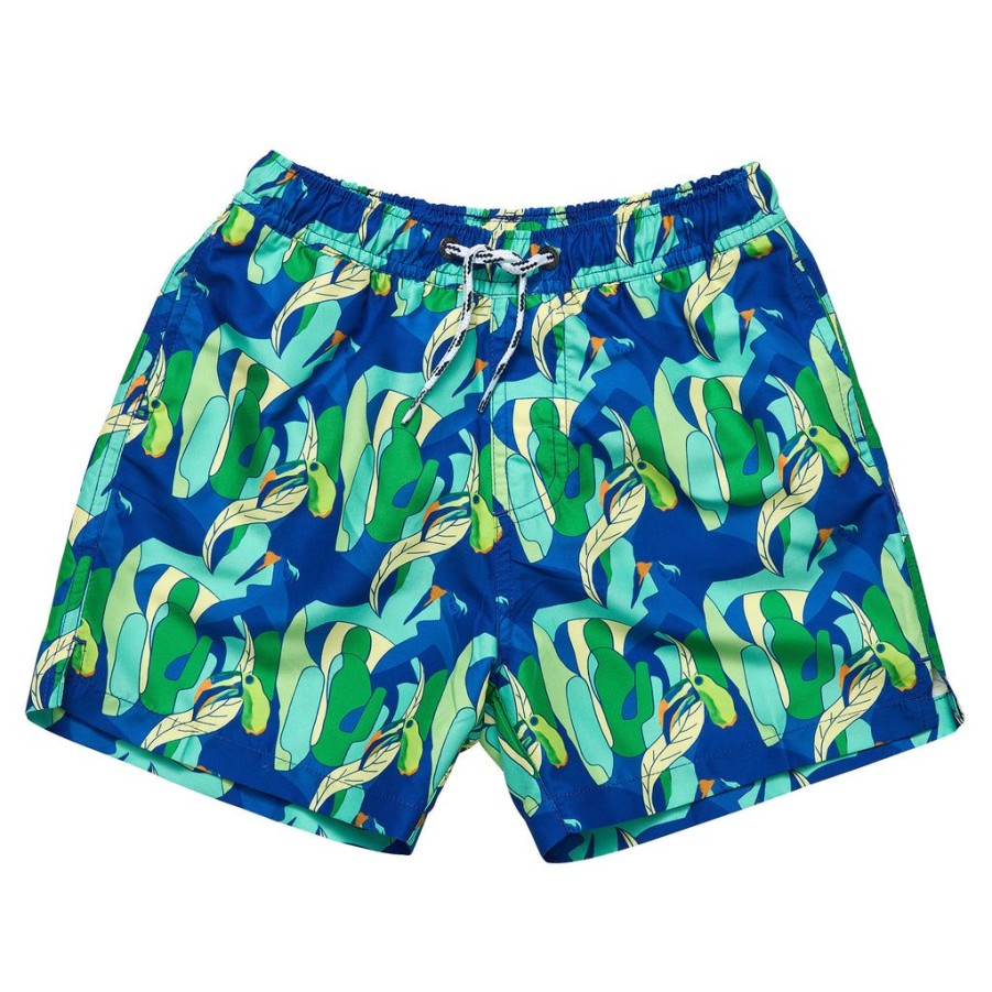 Boys Snapper Rock Matching Dad & Me | Toucan Jungle Sustainable Swim Short