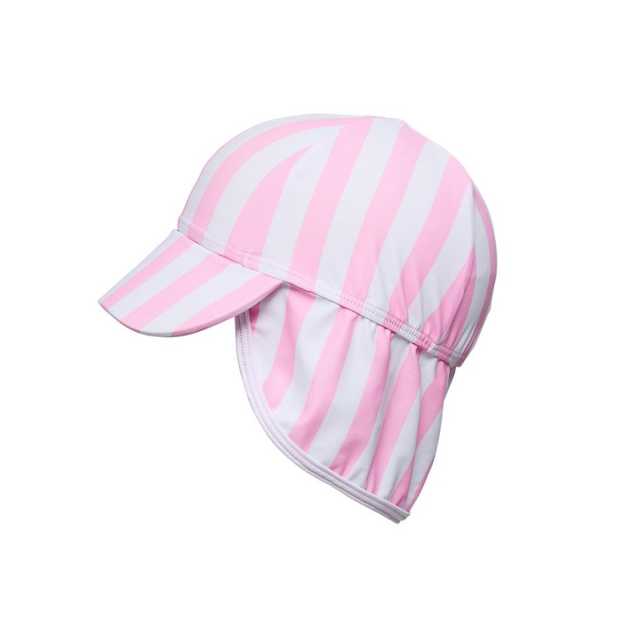 Baby Snapper Rock Hats | Pink Stripe Floating Flap Hat