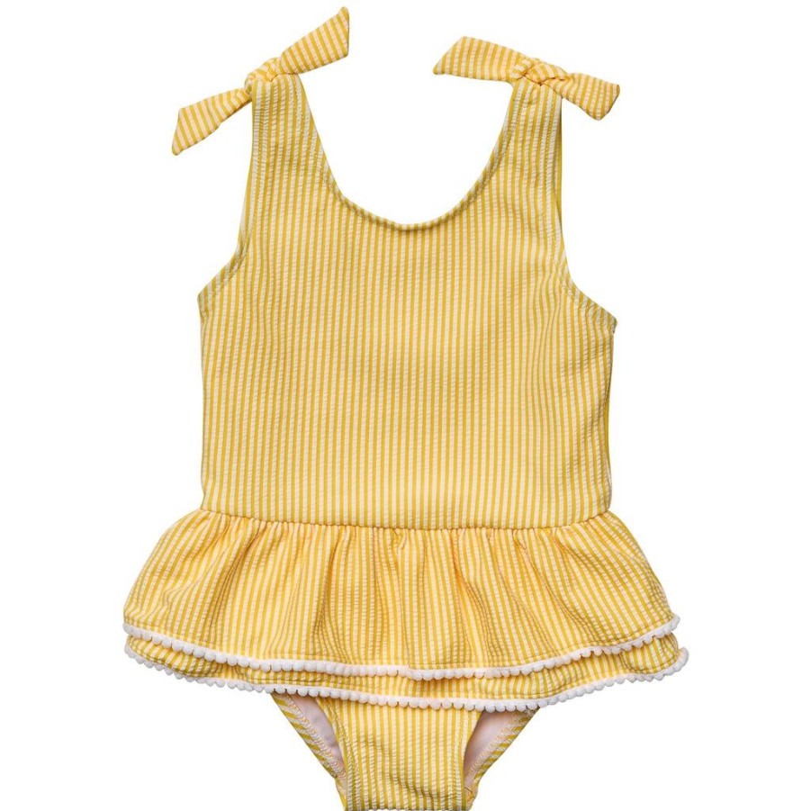 Baby Snapper Rock One Pieces | Marigold Stripe Skirt Swimsuit