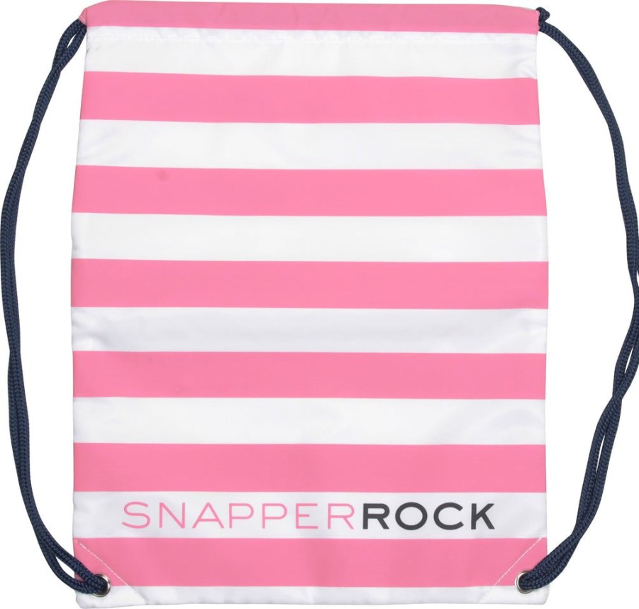 Girls Snapper Rock Swim Bags | Swim Bag Pink/White Stripe