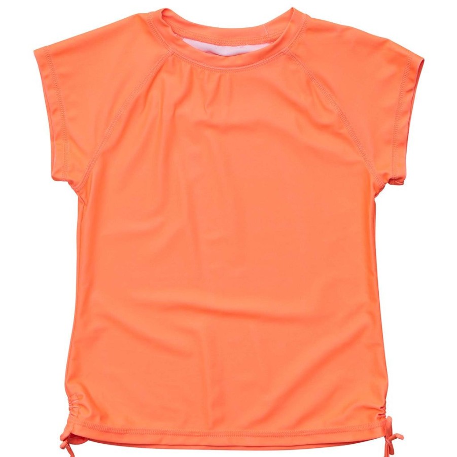 Girls Snapper Rock Rash Tops | Tangerine Ss Rash Top