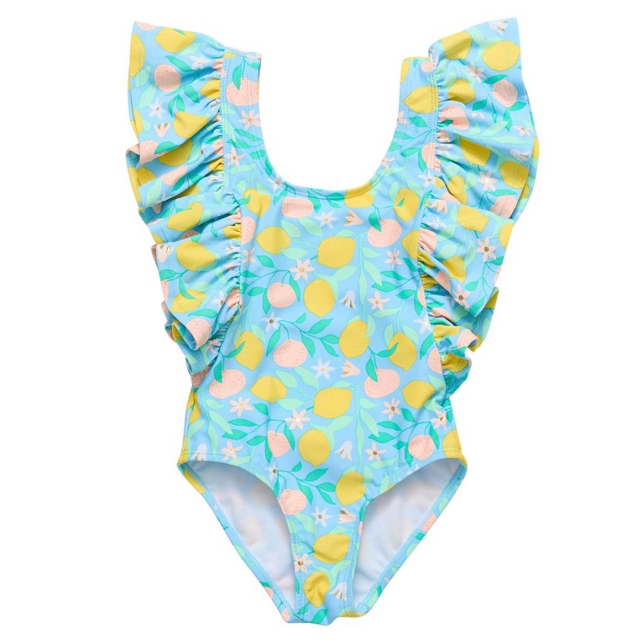 Baby Snapper Rock One Pieces | Lemon Drops Wide Frill Swimsuit