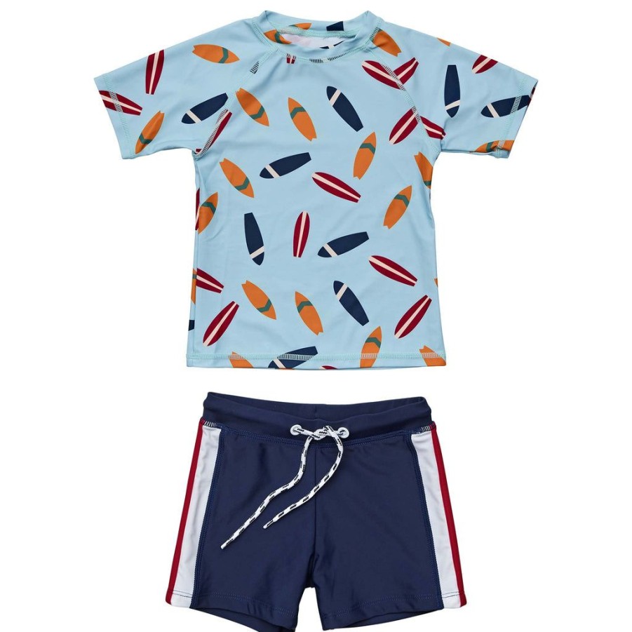 Baby Snapper Rock Rash Top Swim Set | Retro Surf Ss Baby Set