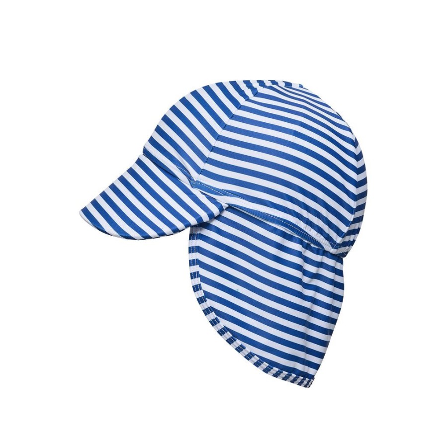 Baby Snapper Rock Hats | Denim Stripe Floating Flap Hat