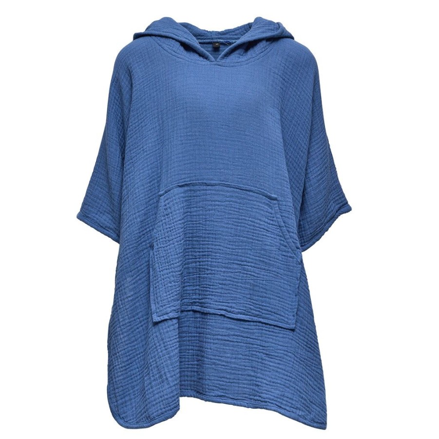 Boys Snapper Rock Shirts | Denim Blue Beach Poncho