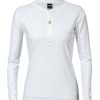 Womens Snapper Rock | Womens White 1/2 Zip Ls Rash Top