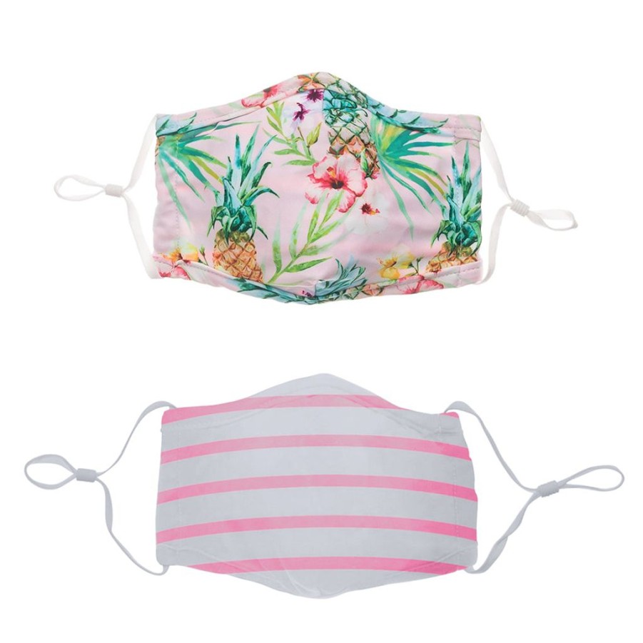 Girls Snapper Rock Face Masks | Face Mask Tropicana & Candy Stripe 2 Pack