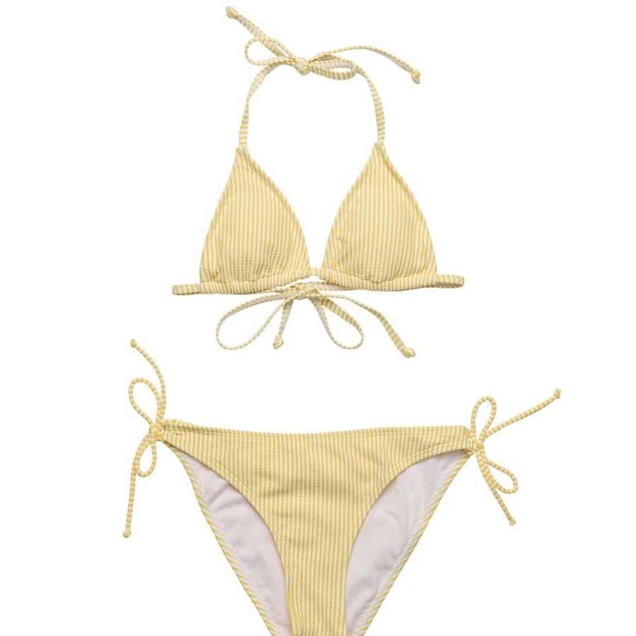 Girls Snapper Rock Bikinis | Marigold Stripe Triangle Bikini