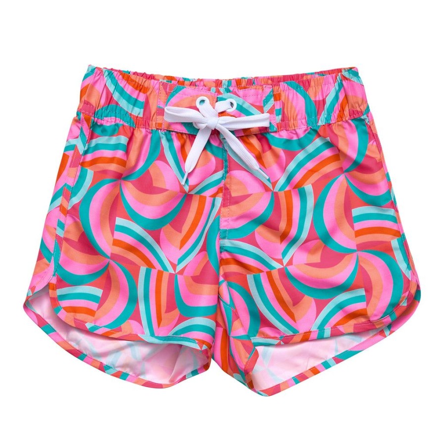 Girls Snapper Rock Shorts & Leggings | Geo Melon Sustainable Board Shorts