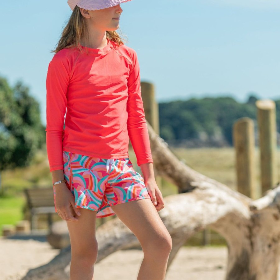 Girls Snapper Rock Shorts & Leggings | Geo Melon Sustainable Board Shorts