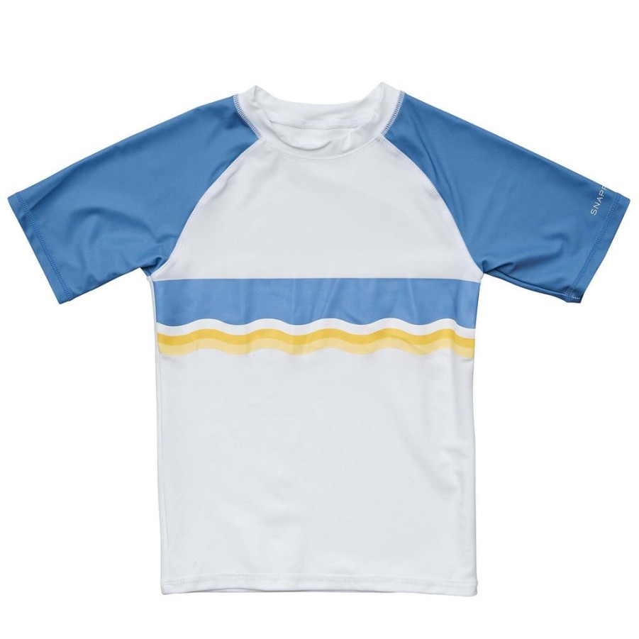 Boys Snapper Rock Rash Tops | Sunrise Stripe Ss Rash Top