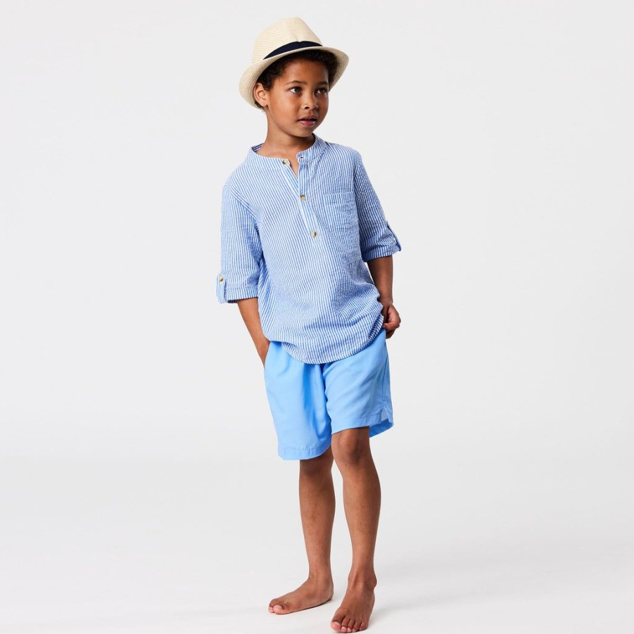 Boys Snapper Rock Shirts | Frankie Seersucker Stripe Resort Shirt