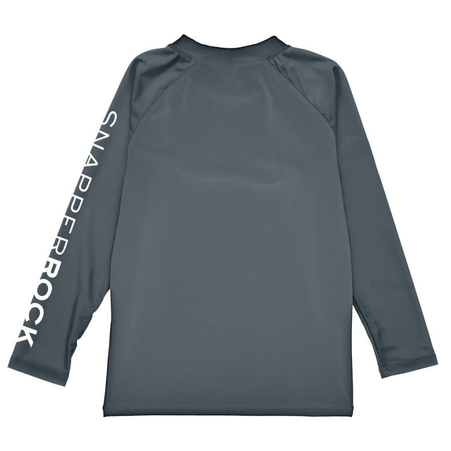 Boys Snapper Rock Rash Tops | Slate Arm Band Long Sleeve Rash Top