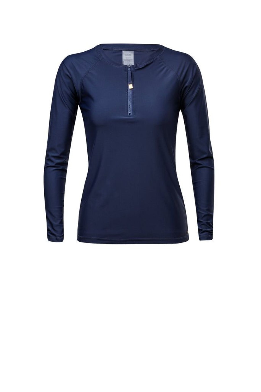 Womens Snapper Rock | Ladies Navy 1/2 Zip Ls Rash Top