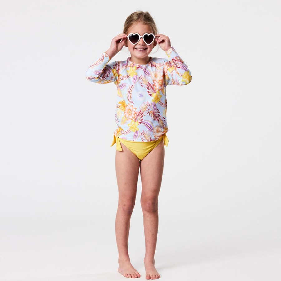 Girls Snapper Rock Rash Tops | Boho Tropical Sustainable Ls Rash Top