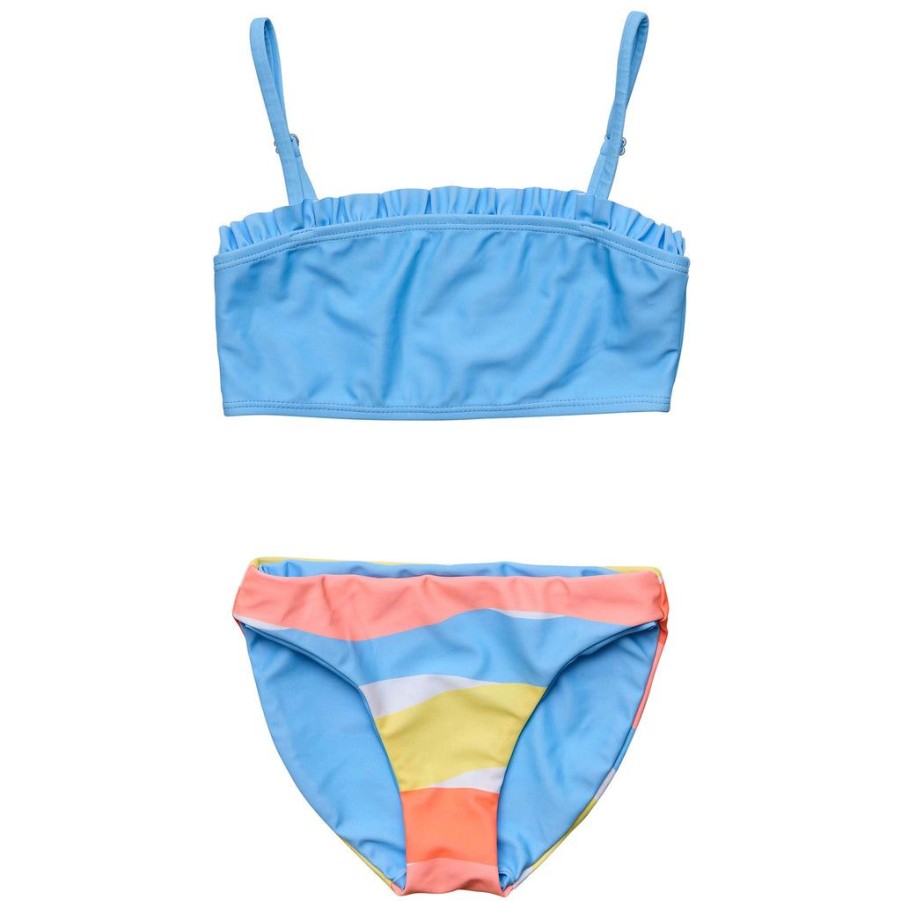 Girls Snapper Rock Bikinis | Good Vibes Frilled Bandeau Bikini