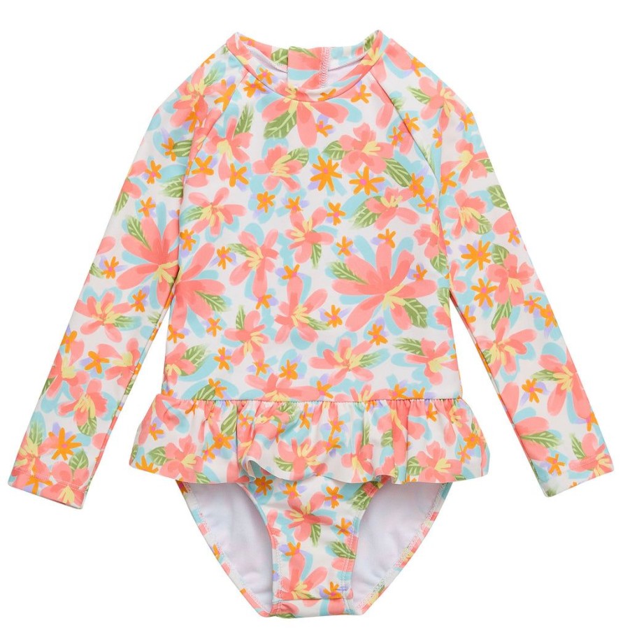 Baby Snapper Rock One Pieces | Hawaiian Luau Sustainable Ls Surf Suit